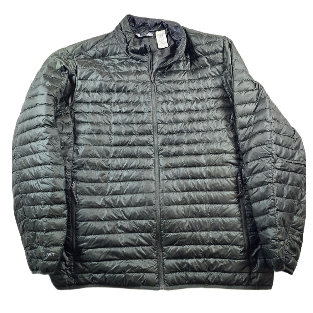 Eddie Bauer Down Puffer Jacket Mens 3XL Green Insulated EB650 Quilted Coat